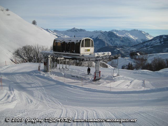 image de la liaison entre le Corbier et la Toussuire